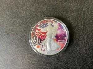 2024 American Silver Eagle Gem July 4th Fireworks #88 Colorized E1584 - Picture 1 of 6