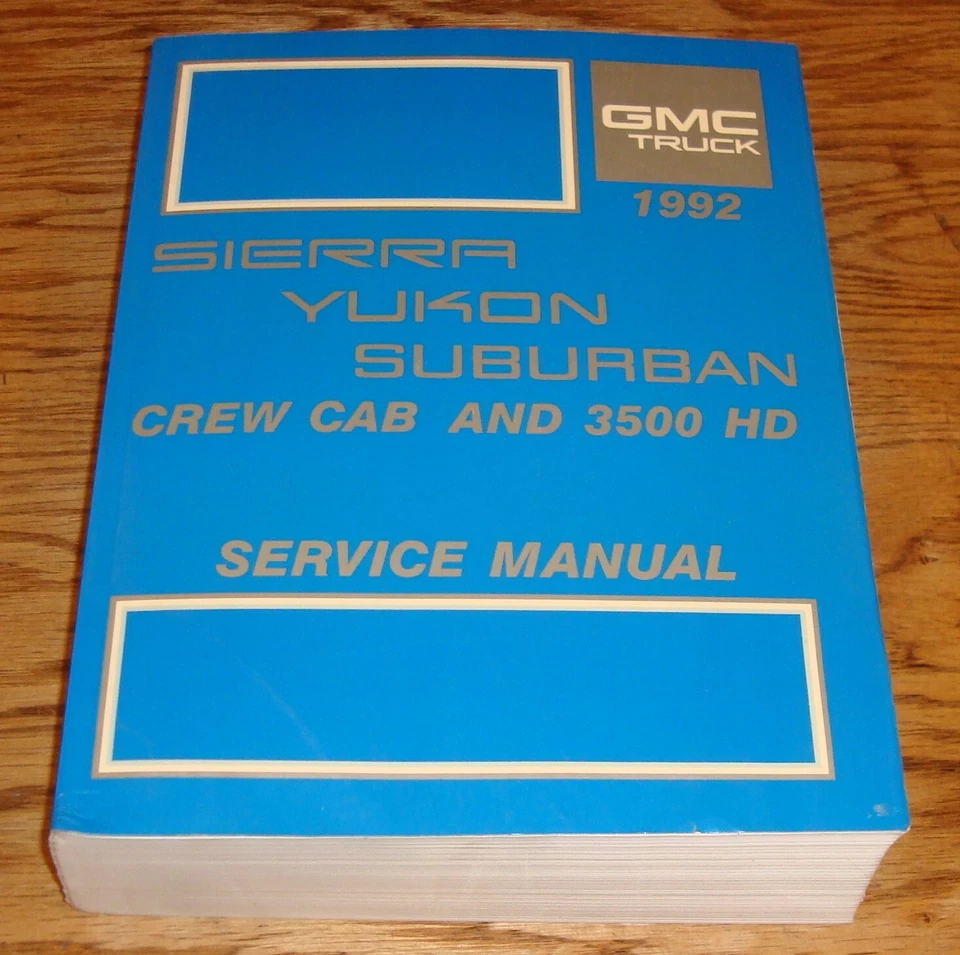 1992 GMC грузовик Sierra Yukon пригородный экипаж кабина 3500 HD сервис магазин руководство 92 - Изображение 1 из 1