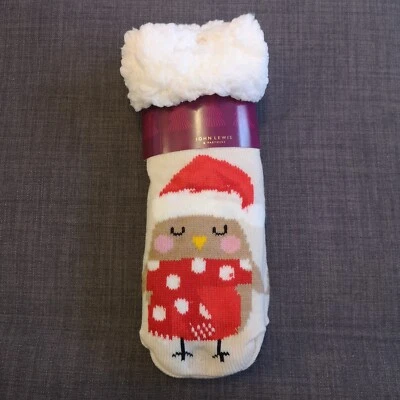 Calcetines John Lewis Navidad Gruesos Robin Talla Única Nuevos con Etiquetas Foto 1 de 4