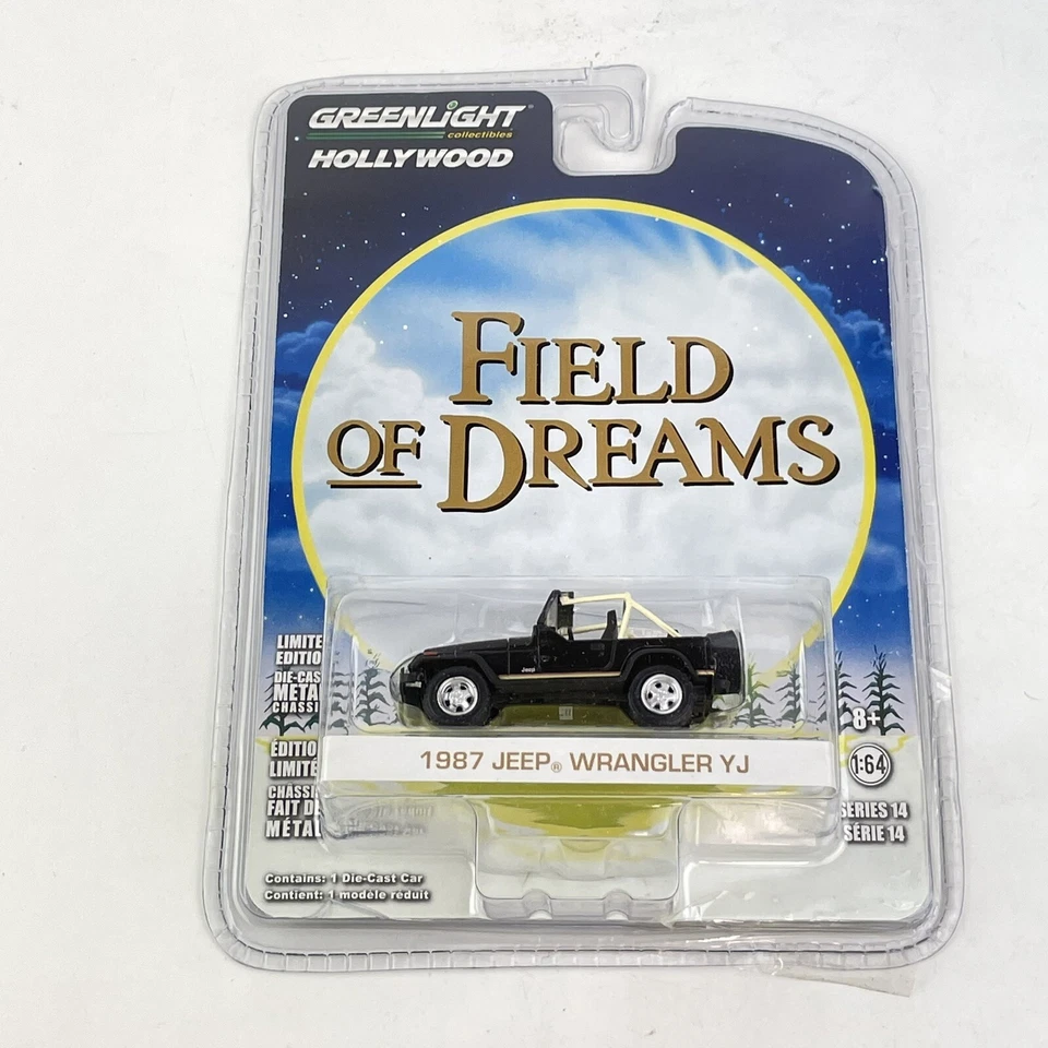 Jeep Wrangler YJ Hollywood Field of Dreams 1987 de colección Greenlight en caja Foto 1 de 4