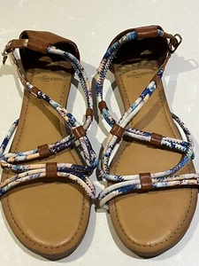 Fergalicious By Fergie Womens Sz 7 M Cord Strappy Sandal - Picture 1 of 4
