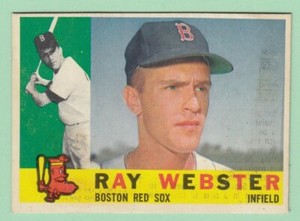 1960 Topps # 452 Ray Webster - Boston Red Sox -- Box 722-227