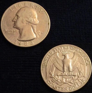 *GUTSE* ESTADOS UNIDOS, CUARTO DE DOLAR 1983 P, WASHINGTON, MBC+. - Imagen 1 de 1