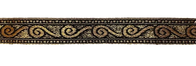 FITA DE TECIDO REDEMOINHO OURO METÁLICO - aprox. 3/4" de largura, 1 jarda de comprimento - #10 - Imagem 1 de 4