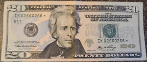 2006 20 TWENTY DOLLAR STAR NOTE FANCY TRINARY REPEATER IK 0266266 * FREE Mailing - Picture 1 of 6