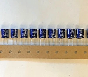5 PEZZI CONDENSATORE ELETTROLITICO 330uF 25V 10x12 MM VERTICALE SCHEDA CS PCB - Bild 1 von 1