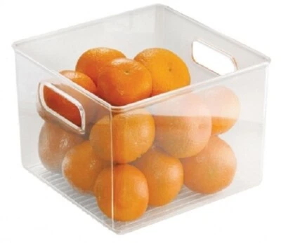 Interdesign FRIDGE/PANTRY BOX 20.3x20.3x15.25cm Two Handles, Light Weight, Clear - Image 1 of 2