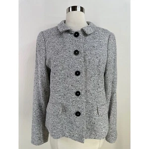 Nina McLemore Tweed Button Up Women’s Classic Blazer Size 6 - Picture 1 of 11