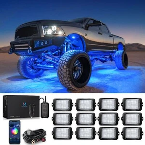 C3 RGBW LED Rock Lights 12 Pods Extensible Wireless Control Neon Underglow Light - Picture 1 of 12