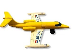 Lesney Streichholzschachtel Vintage 1973 Yellow Gates Learjet England Jet Flugzeug komplett - Bild 1 von 7