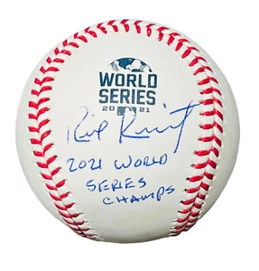 RICK KRANITZ ATLANTA BRAVES SIGNED 2021 WORLD SERIES BASEBALL BECKETT COA - Picture 1 of 2