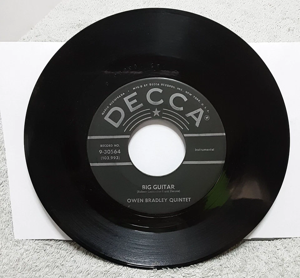 Owen Bradley Quintet Big Guitar  Sentimental Dream 45 Rpm Record Decca 1958 - Image 1 of 1