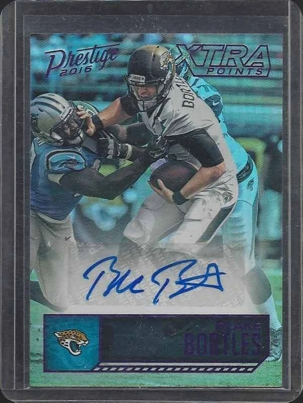BLAKE BORTLES 2016 PRESTIGE XTRA POINTS PURPLE JAGUARS AUTO #D 91/100 - Image 1 of 1