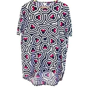 LuLaRoe Disney Minnie Mouse Irma Oversized Pullover Short Sleeve Shirt size XXS - Picture 1 of 6