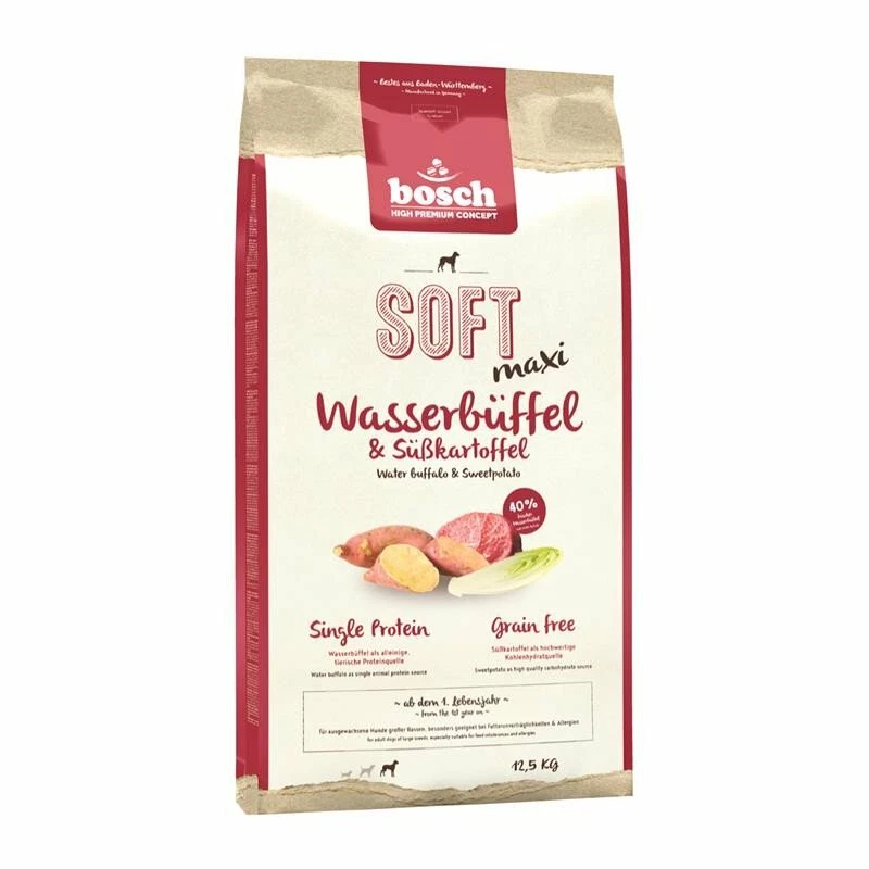 2 x 12,5 kg BOSCH Soft Maxi Wasserbüffel & Süßkartoffel Single Protein Hundef - Bild 1 von 1
