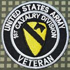 US Army 1st Cavalry Division Veteran Patch 3" Hook & Iron-On Repro B572