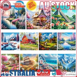 5D DIY Full Round Drill Diamond Painting Landscape Kit Home Decoration Art Craft - Picture 1 of 45