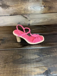 Ulla Johnson Penina Macrame Braided Pink Suede Heeled Sandals Women Size 7 (38) - Picture 1 of 18