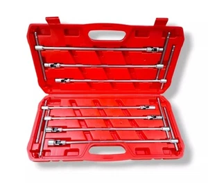 SERIE DI CHIAVI A T DOPPIO SNODO 7 CHIAVE LUNGHE 8 10 12 13 14 17 19 MM SNODATE - Afbeelding 1 van 6