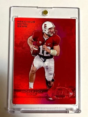 Gemas de metales preciosos Fleer Retro Andrew Luck 2013 rojo SP #/100 Stanford PMG Foto 1 de 3