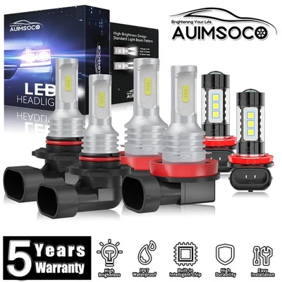 For Ram ProMaster City 2015-2021 6x LED Headlight Bulbs Cool White Super Bright - Imagem 1 de 4