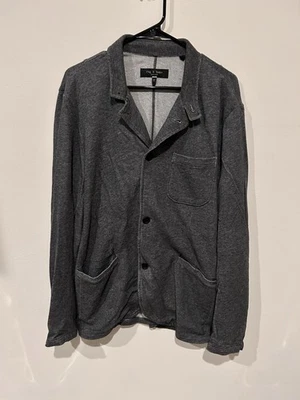 Rag & Bone Men’s Prospect Midweight Cotton Cardigan Size Large Grey - Image 1 of 4