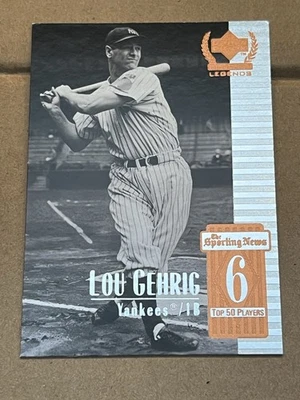 1999 UPPER DECK CENTURY LEGENDS - LOU GEHRIG YANKEES #6 — 第 1/2 张图片