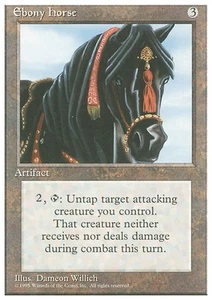 EBONY HORSE x1 mtg NM/NM- 4th Edition 1 Rare - Picture 1 of 1
