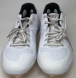 Nike Alpha Huarache Elite 2 Metal Softball Cleats - White - AJ7732-109-Sz 5.5 US - Picture 1 of 6