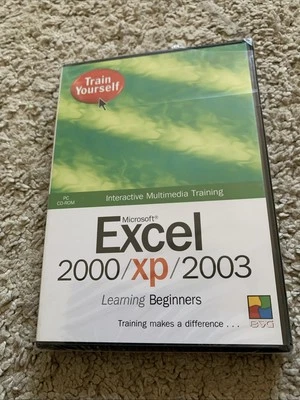 TRAIN YOURSELF EXCEL 2000 XP 2003 PC CD ROM - RARE RETRO NEW SEALED - Image 1 of 3