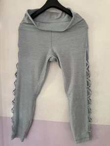 Victoria's Secret Light Blue Leggings Snowflake Pattern - Picture 1 of 6