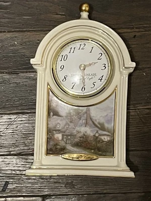 Thomas Kinkade Painter of Light Sweetheart Cottage Mantel Clock 2004 - Image 1 of 3