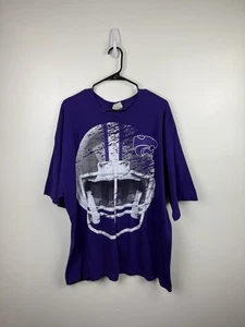 Vintage Kansas State University Wildcats Fußball T-Shirt Größe 2XL doppelseitig - Bild 1 von 4