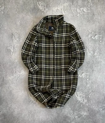 Abrigo Chaqueta Burberry London UK8/US6 Nova Check Lana Abotonada Vintage Retro  Foto 1 de 4
