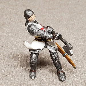 PAPO 2002 Caballero Templario con Hacha Figura Histórica Midievil Retirada De Colección - Imagen 1 de 6