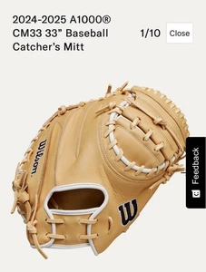 Guante de béisbol Wilson A1000 33" CM33 - WBW10258933 - Imagen 1 de 8