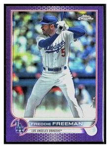 2022 Topps Chrome Update #USC54 Freddie Freeman Purple Refractor Dodgers - Picture 1 of 2