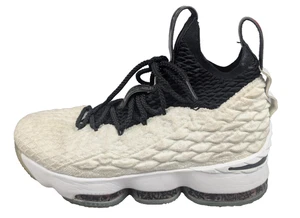 Nike LeBron 15 Graffiti AQ6176-100 Boys US 6.5 Sneaker White Black Running Shoes - Picture 1 of 17