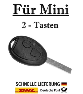 1x Ersatz Autoschlüssel Gehäuse für Mini - 2-Tasten PKW Fernbedienung - KS14 - Picture 1 of 6