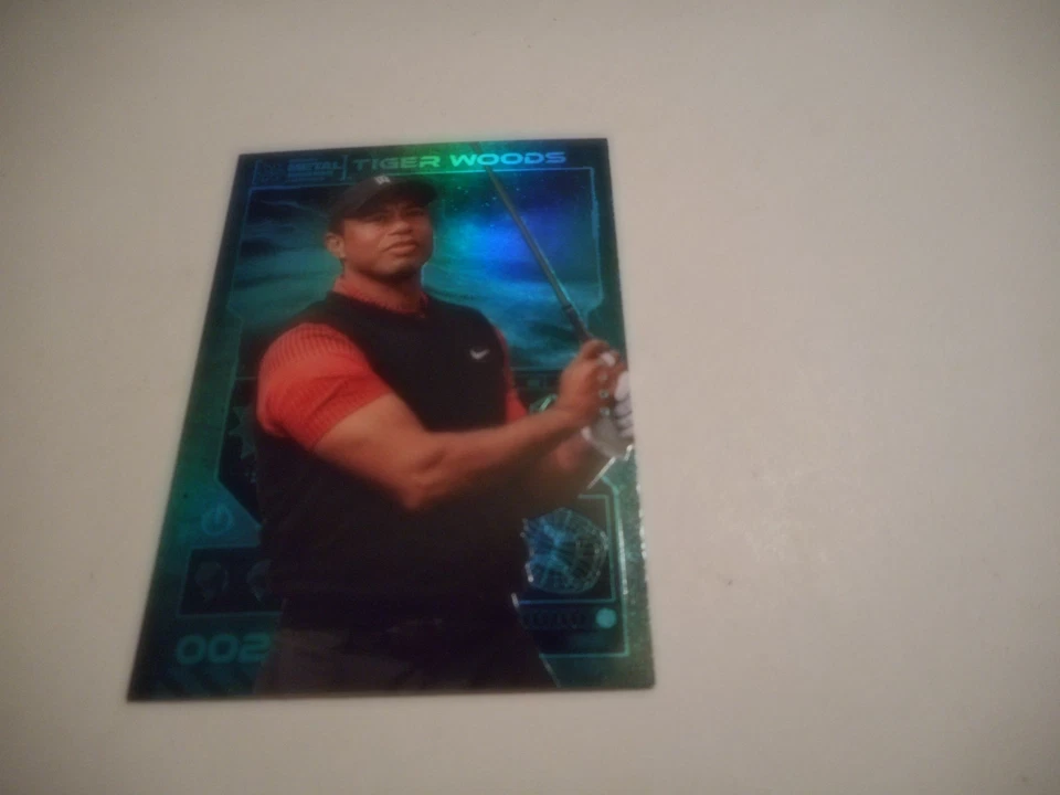 Tiger Woods 2023 Skybox Metal Universe Champions Aqua #2 Golf - Image 1 of 1