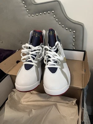 2004 Air Jordan 7 ретро «Олимпийский» — оригинальная пара — носили один раз — нуждается в клее — размер 14 - Изображение 1 из 4