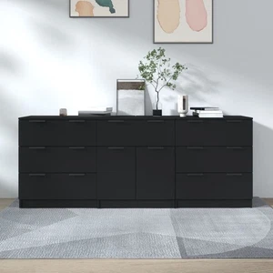 Sideboards 3 Piece Engineered Wood Home Storage Cabinet Multi Colours vidaXL - Picture 1 of 63
