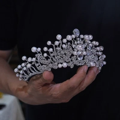 Elegant Forehead Tassels Wedding Tiaras Crowns Crystal Wedding Hari Accessory - Image 1 of 4