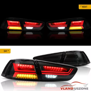 Luces traseras LED ahumadas para Mitsubishi Lancer EVO 2008-2017 indicador secuencial - Imagen 1 de 13