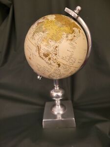 World Globe on Metal Stand made in India ratio 1:92,000,000 8 in D x  13  in T