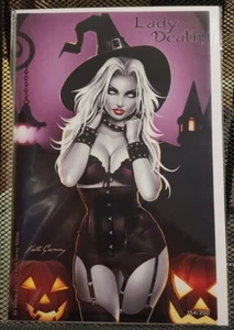 Lady Death All Hallows Evil 2023 #1 Keith Garvey Halloween Edition LE 154/200 - Picture 1 of 2