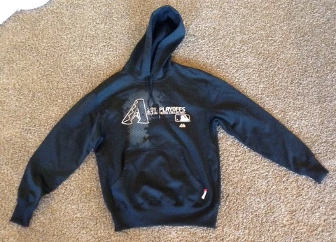 Arizona Diamondbacks D-backs Majestic Therma Hoody Black Sweatshirt Playoffs M~ Cover