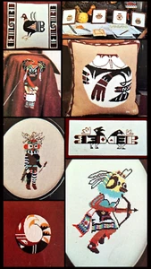 American Indian Designs: Kachinas, Pots, Mimbres Bird  Vintage Cross Stitch Book - Picture 1 of 2