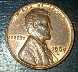 1960 D Red Lincoln Penny Small Date Doubled Die Obverse & 'L' in Rim Errors - Picture 1 of 5