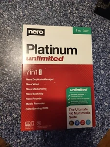 Nero Platinum Unlimited | Video Editing 7 IN 1 SUITE NIB 4K Video Multimedia - Picture 1 of 7